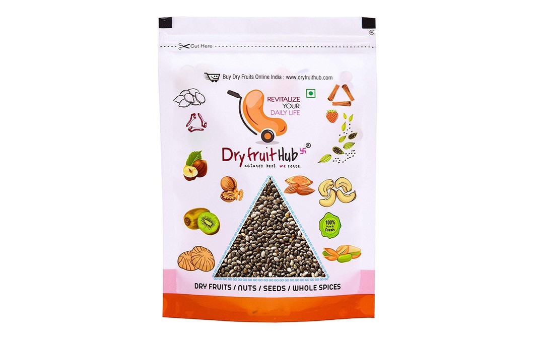 Dryfruit Hub Organic Black Chia Seeds   Pack  500 grams